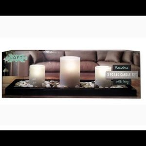 3- piece flameless led candle set